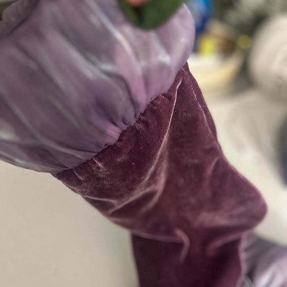 3 deep purple and lavender with green accents vintage stockings 🎄⭐️⭐️ - Picture 9 of 11